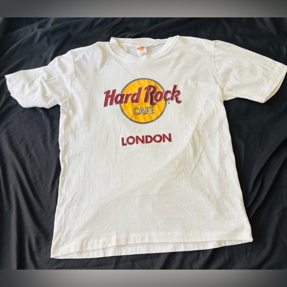 Hard Rock Cafe Tops - Hard Rock Cafe London White Short Sleeve Tee Shirt Women’s Large